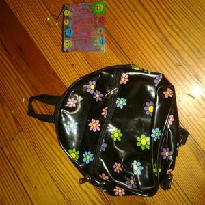 2000s VINYL FLOWER MINI BACKPACK